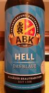 Aktienbrauerei Kaufbeuren Hell Das Blaue Etikett