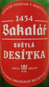 Bakalář Světlá Desítka Etikett