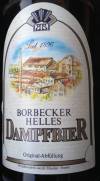 Borbecker Helles Dampfbier Etikett