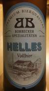 Borbecker Spezialitäten Helles Etikett