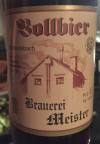 Brauerei Meister Vollbier Etikett