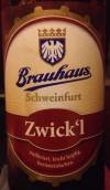Brauhaus Schweinfurt Zwick'l Etikett
