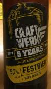Craftwerk Festbier (5 Years Limited Birthday Edition) Etikett