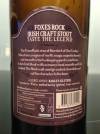 The Foxes Rock Stout Etikett Rueck