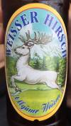Hirschbräu Weisser Hirsch Allgäuer Weizen Etikett