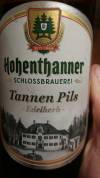 Hohenthanner Schlossbrauerei Tannen Pils Etikett