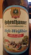 Hohenthanner Schlossbrauerei Hefe-Weißbier Alkoholfrei Etikett