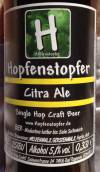 Hopfenstopfer Citra Ale Etikett