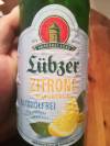 Lübzer Zitrone Alkoholfrei   Etikett