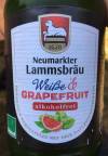 Neumarkter Lammsbräu Weiße & Grapefruit Alkoholfrei Etikett