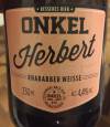 Onkel Herbert Rhabarber Weisse Etikett