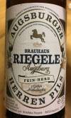 Riegele Augsburger Herren Pils Etikett