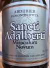 Sancti Adalberti Miraculum Novum Egmondse Witte Etikett