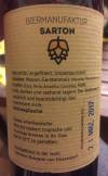 Biermanufaktur Sarton Knokke Rücketikett