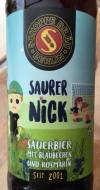 Schoppe Bräu Saurer Nick (Blaubeeren) Etikett