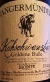 Tangermünder Kuhschwanzbier Etikett