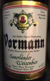 Vormann Sauerländer Weizenbier Dunkel Etikett
