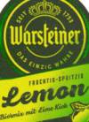 Warsteiner Lemon Etikett